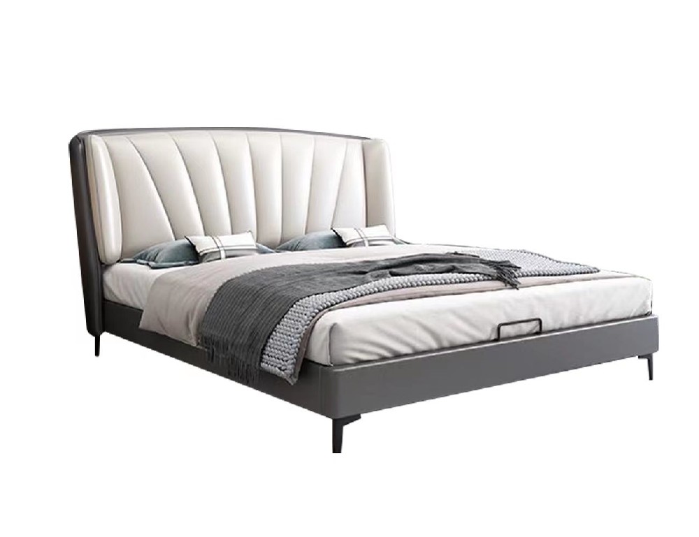 HD-5814 Italian-style PU Leather Upholster Platform Bed