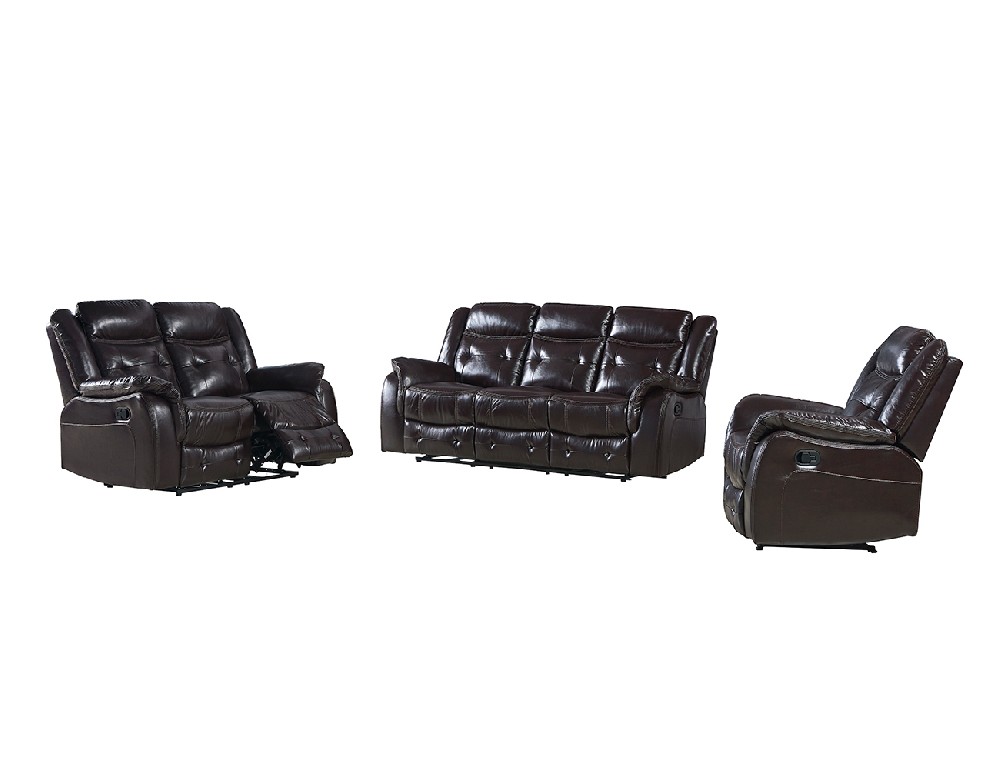 HD-1908 Air Leather Reclining Sofa Set
