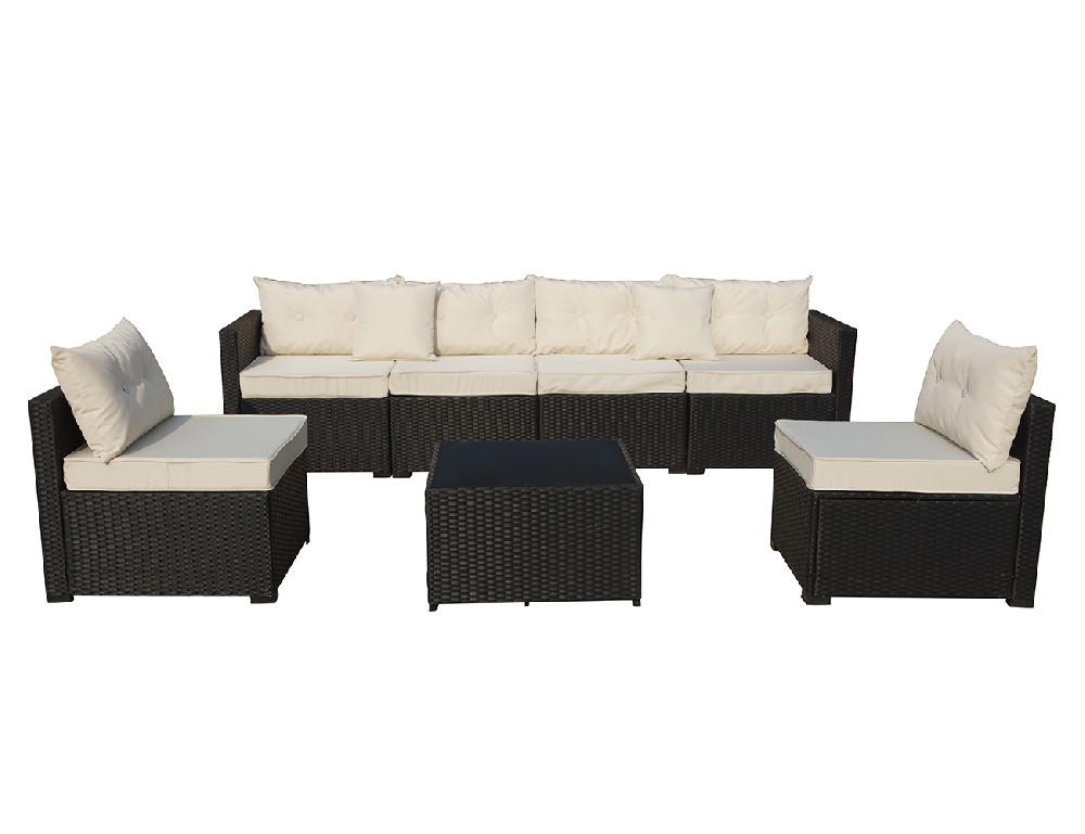 S004 Modern Rattan Rectangular Outdoor Bar Table and Chairs